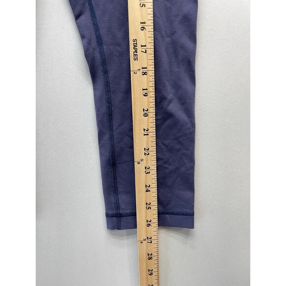 Lululemon Wunder Under Crop Leggings Women’s Size 4 Blue Gray Mid Rise Yoga - Picture 7 of 7